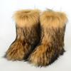 Mao Mao Boots Ladies Warm Non-slip Imitation Fox Medium Tube Imitation Raccoon Fur Winter Snow Boots