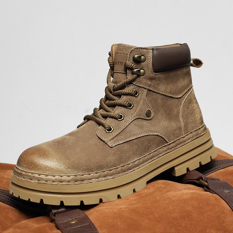 2025 новые ботинки Мартин мужские износостойкие осенне-зимние уличные бархатные теплые ботинки в британском стиле мужские