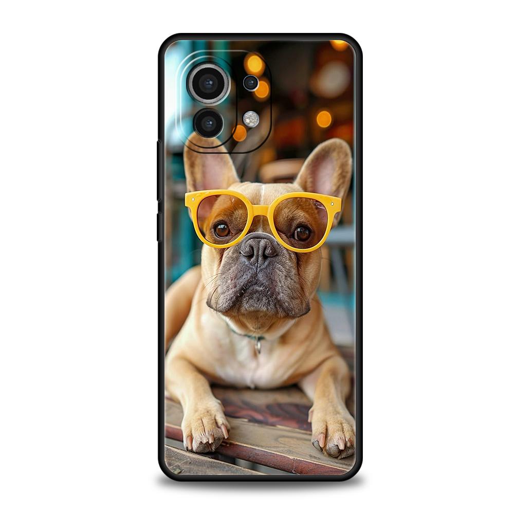 Чехол для телефона для Xiaomi 15 14 13 12 Lite 14T 13T 12T Pro Poco X7 X6 X5 X4 X3 NFC F7 Ultra F6 Pro Мягкий чехол Французский бульдог Собака Питомец