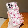 Розовое Сердце Глаз Узор Алмазный Чехол Для iPhone 17 Pro Max Funda iPhone 16 Pro Max 15 14 13 11 Прозрачный ТПУ Силиконовый Мягкий Чехол