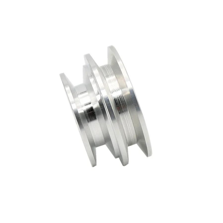 Алюминиевый сплав 40/50 мм Двухручейный шкив 8-20 мм Фиксированное отверстие V-образный шкив
