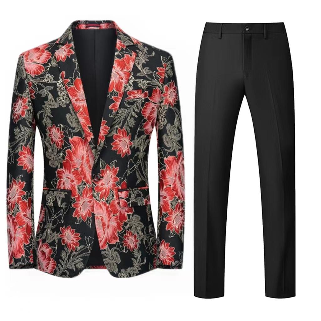 2 Piece Set Men's Clothing Stylish Formal Suit Men Suit Business Office Wedding Suit Jacket+Vest Suits & Blazers