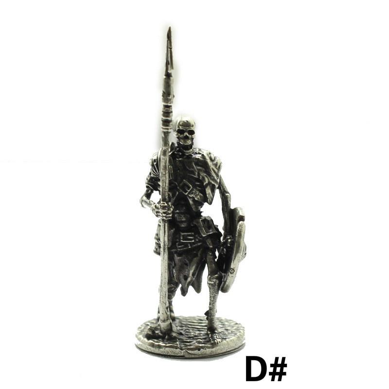 Copper Skeleton Legion Figurines Miniature Decoration Retro Metal Skull Soldier Army Model Statue Desk Ornament