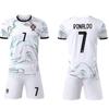 Portugal Away White No. 7 Ronaldo Soccer Jersey, Sizes 14-3XL for Kids & Adults