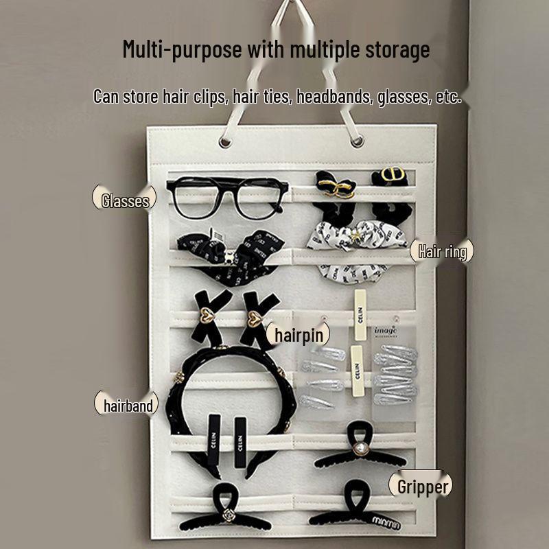 Wall-Mounted Multi-Compartment Sunglasses Storage Bag