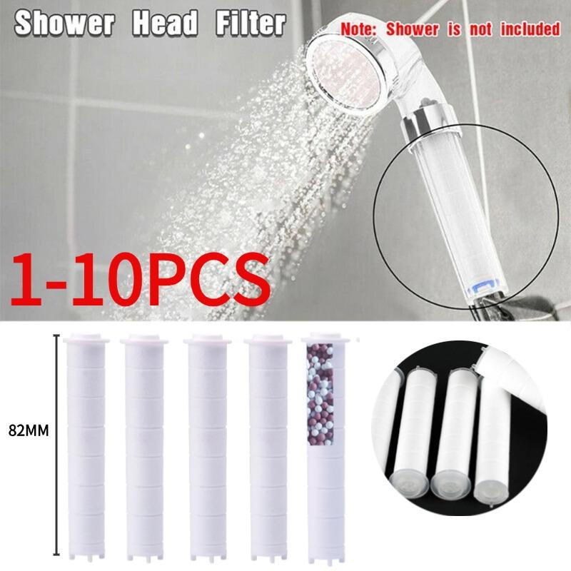 Replacement Shower Filter for Held Showerhead PP Filter Rod Shower Head Filter Cartridge Water Filter Hard Water Improved Bathroom Accessories
