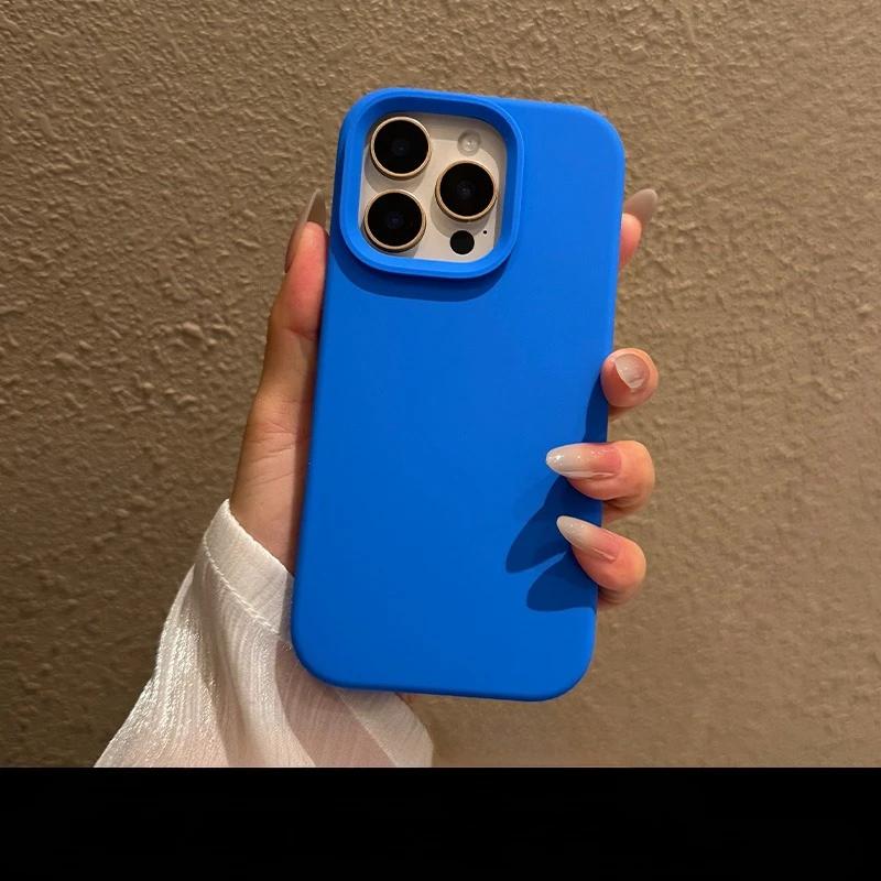 Мягкий силиконовый чехол-конфета для iPhone 16 15 14 13 Pro Max Plus 12 11 16e Чувствительная кнопка управления камерой Матовая крышка