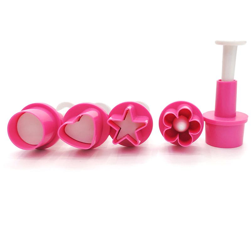 5 шт., формочка для печенья в форме сердца, форма для торта, кнопка со звездой, сливовая форма для печенья, декор