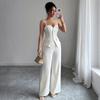 Elegant and Refined Style Halter Waistcoat and Wide-leg Pants Set for Women's Spring and Summer