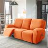 1 2 3 Seater Velvet Recliner Sofa Cover Elastic Split All -Inclusive Sofa Slipcovers Lounge Armchair Covers With Side Pocket