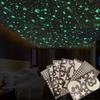 Светящиеся 3D звезды в горошек Наклейка на стену для детской комнаты Спальня Украшение дома Светится в темноте Луна Наклейка Флуоресцентные наклейки «сделай сам»