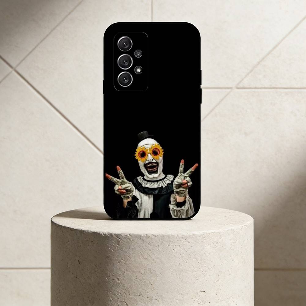 Чехол для телефона M-Movie clown для Samsung S25,24,23,22,30,21,10,9,Ultra,Plus,Lite, Мягкий черный чехол