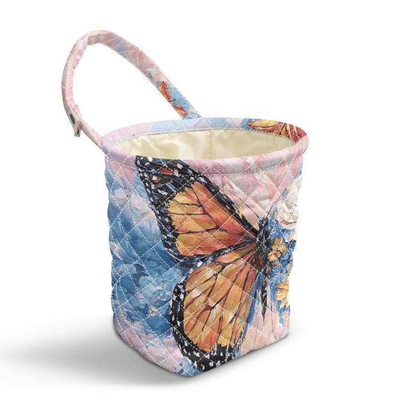 Car Trash Can, Foldable Hanging Storage Bag Creative Kitten Storage Bucket In Car