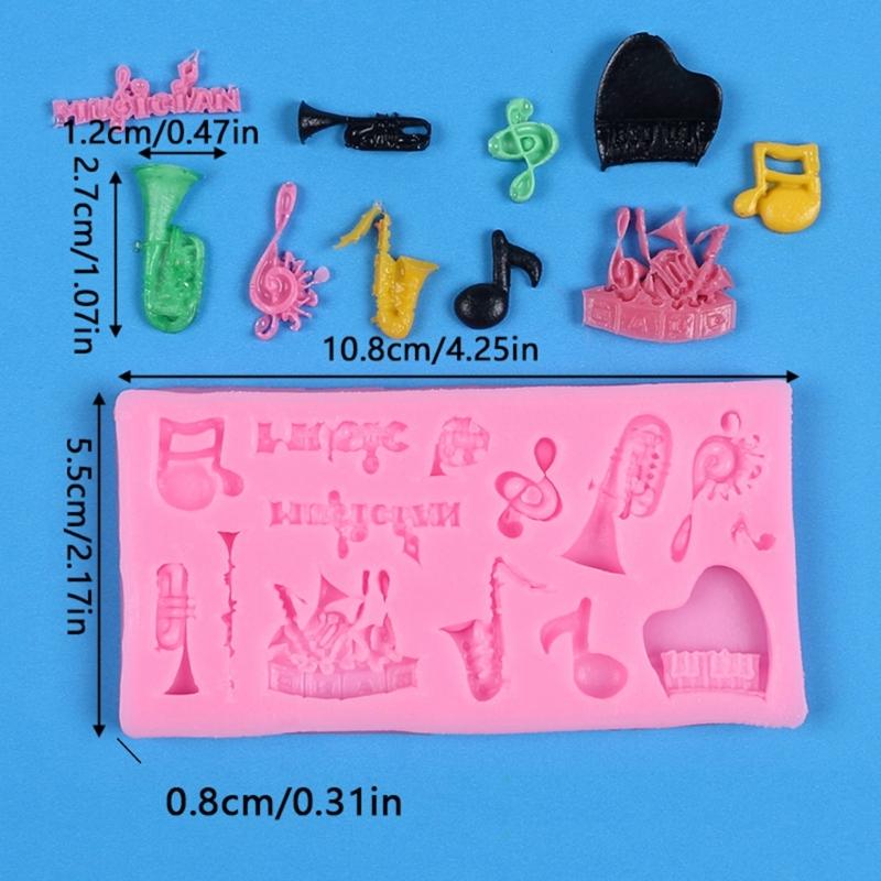 Heat Resistant Silicone Music Theme Mold For Cake Decorating And Handmade Crafts
