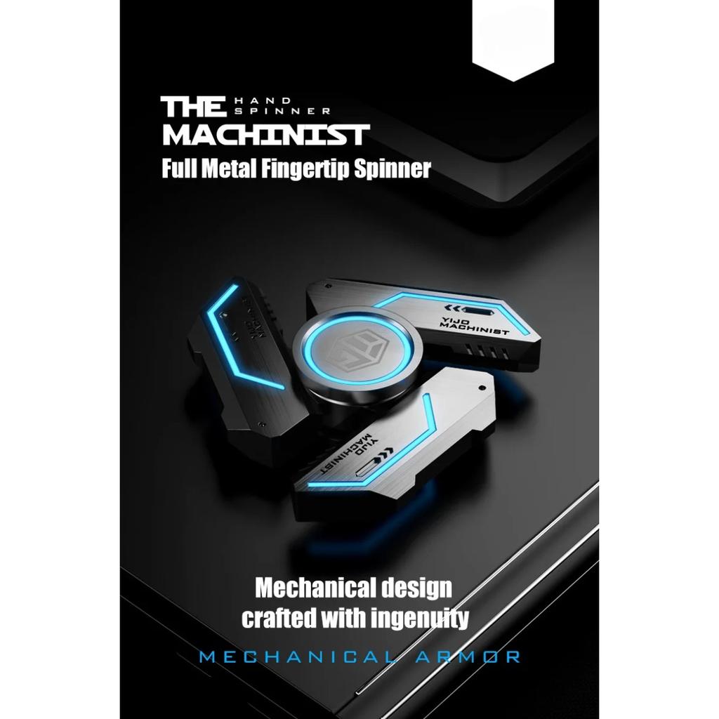 Fidget Spinner Alloy Luminous Light EDC Hand Gyroscope Stress Toys R188 Silent Bearing for Adults Male Kids Toys Birthday Gift