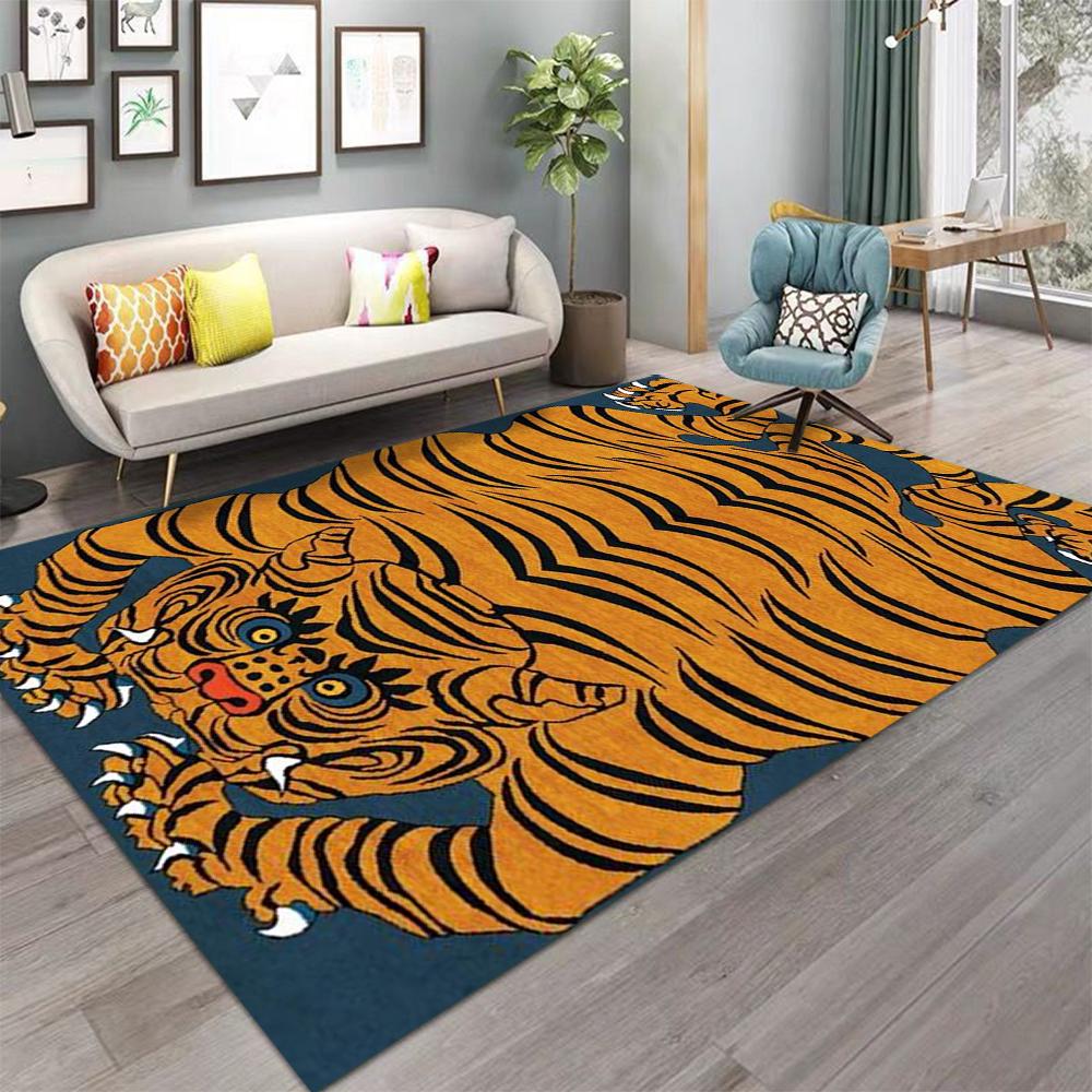 Tibetan Tiger Carpet Persian-Style Bedroom Area Rug Mat Exotic National Pattern Holiday Rectangle Decoration Rug