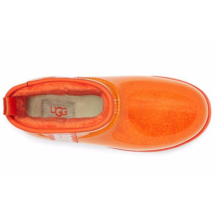 UGG Классические прозрачные мини-водонепроницаемые теплые прочные нескользящие модные простые короткие зимние ботинки женские сапоги оранжевого цвета 1113190-OGS