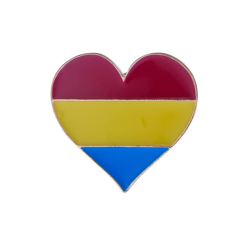 Trendy Rainbow Heart Drip Oil Brooch - Versatile Fashion Jewelry Gift