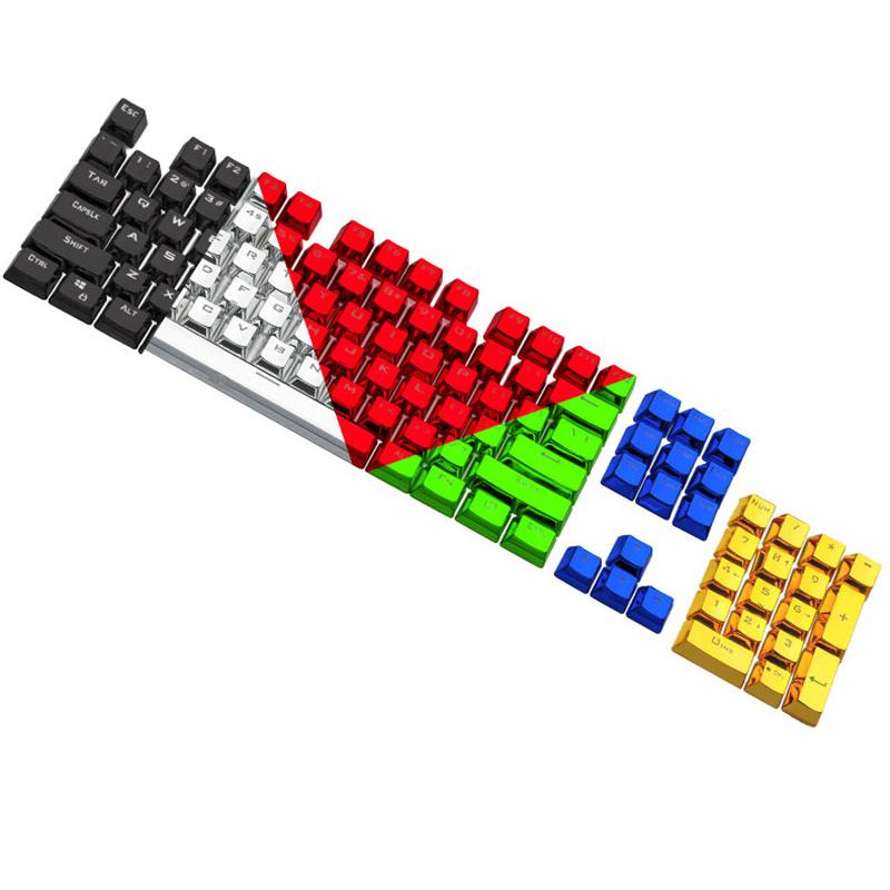 Clearance Sale 12 Keys Electroplated Backlight Keycap PBT Backlit Translucent Metallic Mechanical Keycaps for Cherry MX Keyboard