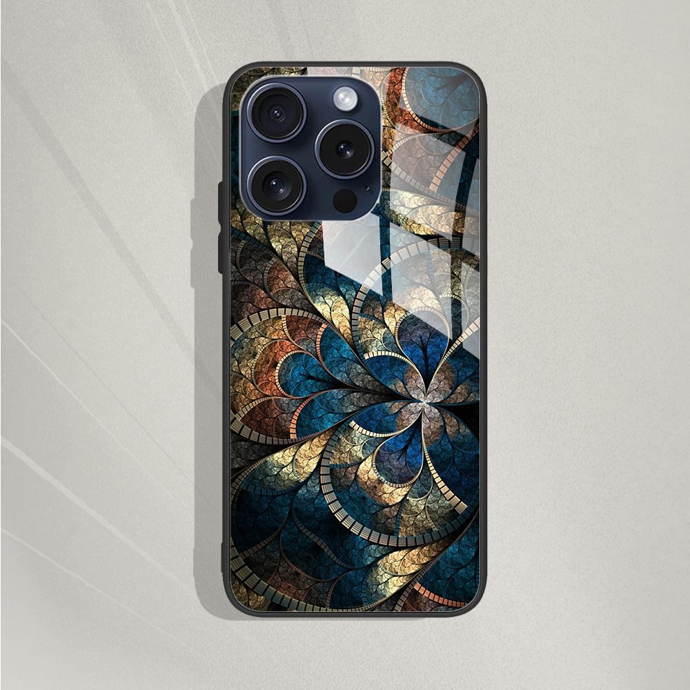 Закаленное Стекло Чехол для iPhone 15 15Pro Max Plus Задняя Крышка Жесткий Бампер Защитные Fundas для iPhone 14 Pro 14 Plus 14Pro Max