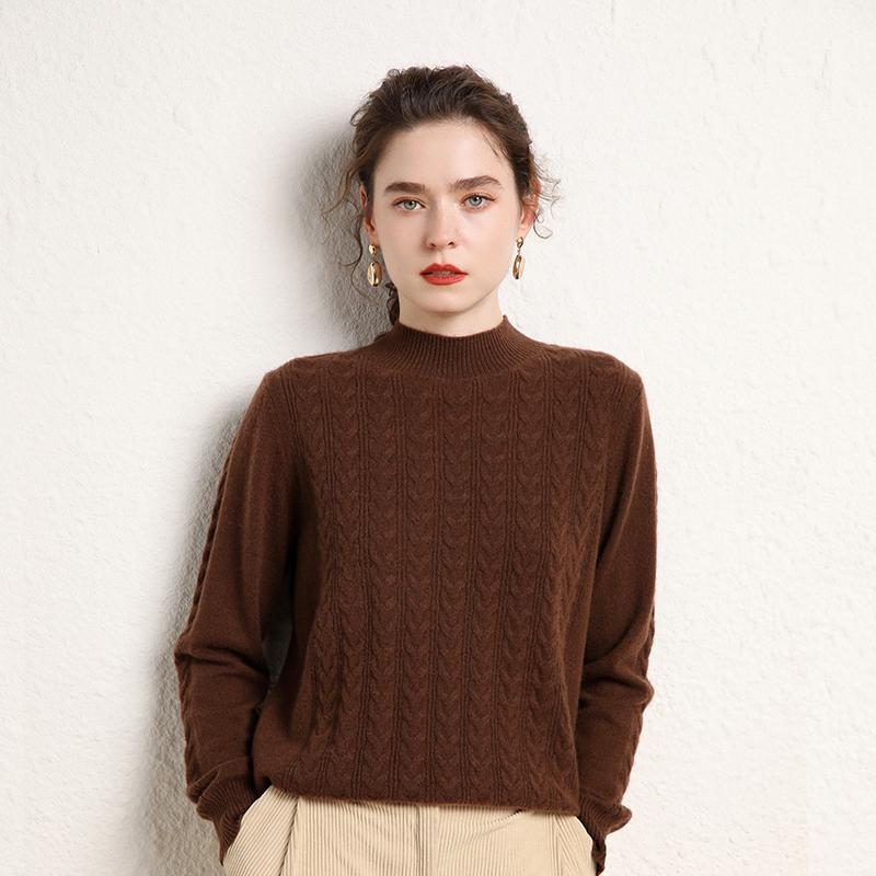 Женский кашемировый свитер Qinghe кашемир 100% кашемир, женский осенне-зимний кашемировый свитер, мягкий и теплый