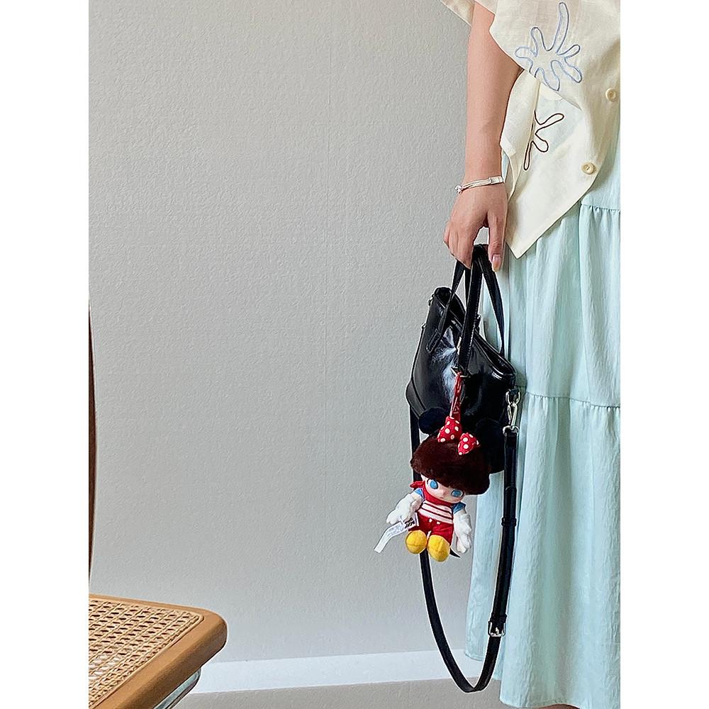 IELGY Ladies Messenger Bag Fashion Black Bucket Bag