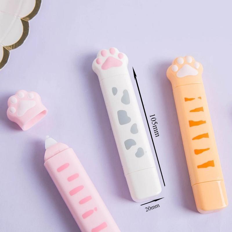 1pcs Cute Cat Paw Roller Glue Correction Tape Stationery Corrector Student Altered Tapes Kawaii School Office Supplies