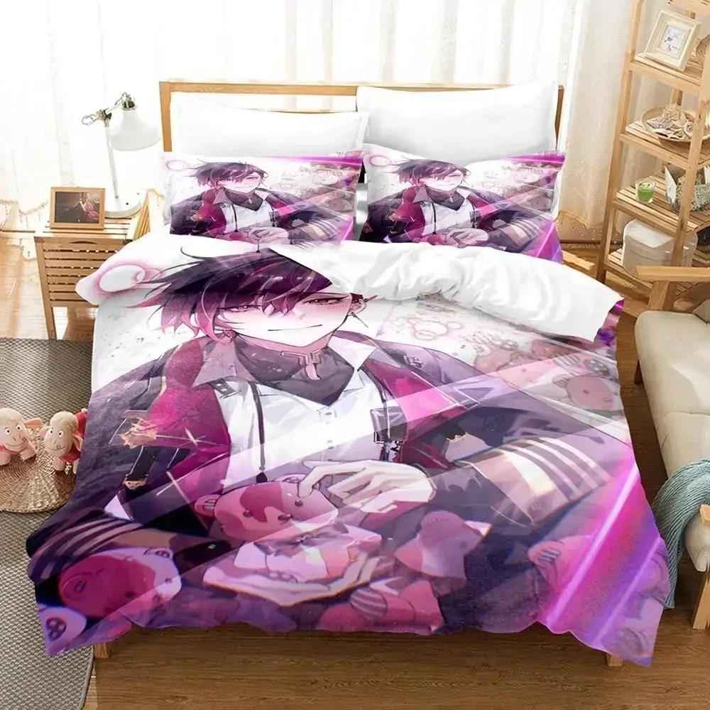 3D Anime Ver Vermillion NIJISANJI EN Bedding Set Duvet Cover Bed Set Quilt Cover Pillowcase Comforter King Queen Size Boys Adult