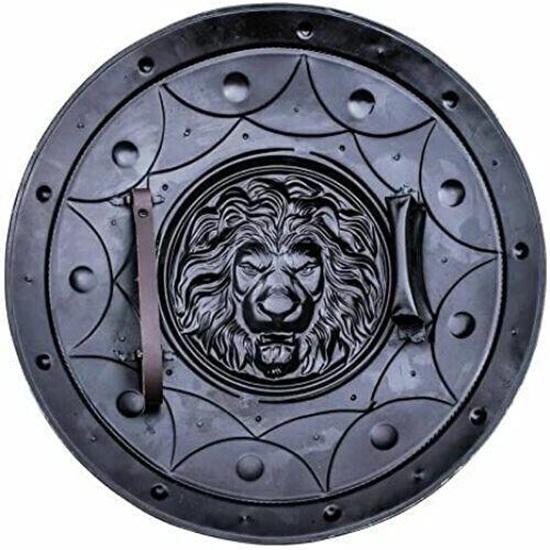 Handcrafted Steel Lion Shield  Medieval Knight Armor Replica for Cosplay, LARP, Display