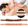 Wooden Guasha Scraping Stick Massage Tools Massager for Shoulder Waist Back Tool Double Row 20 Beads