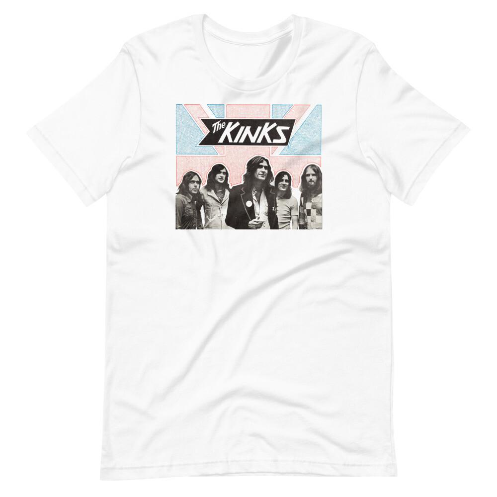 THE KINKS Band White Graphic Tee Short-Sleeve Unisex T-Shirt Unisex T-Shirt