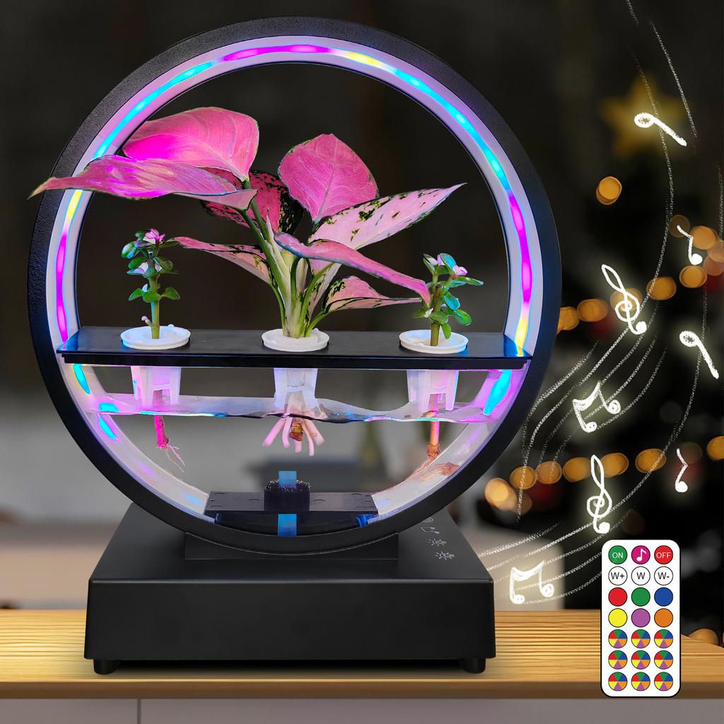 Декоративная RGB-лампа для освещения, украшение для роста растений, гидропонная экологическая система, беспроводной BT