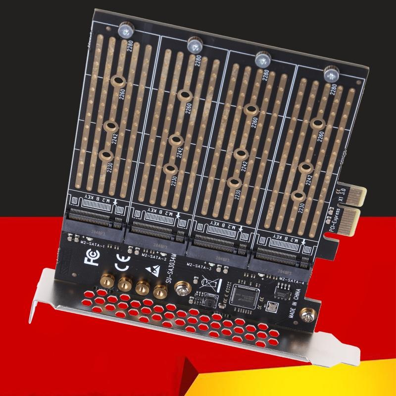 PCIE 1 до 4-х отсеков для m.2 B для адаптера типа ключа r SSD для PCI-E NGFF pansion Card 1 до 4 портов тендер для