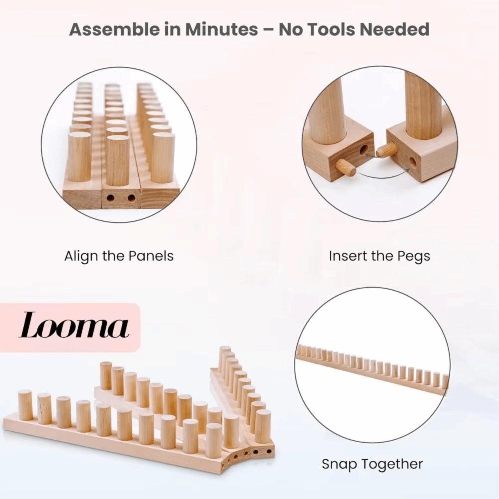 Adjustable Size Chunky Blankets Loom Portable Modular Design Hand Knitting Board Detachable Beginner Friendly Hand Weaving Kit