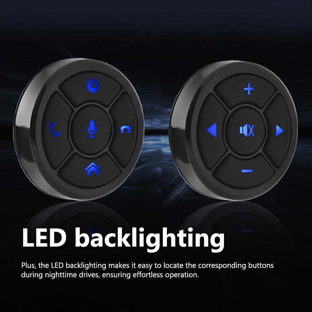 Автомобильный многофункциональный контроллер рулевого колеса Беспроводное управление рулевым колесом Пульт с кнопками и 2 круглыми контроллерами