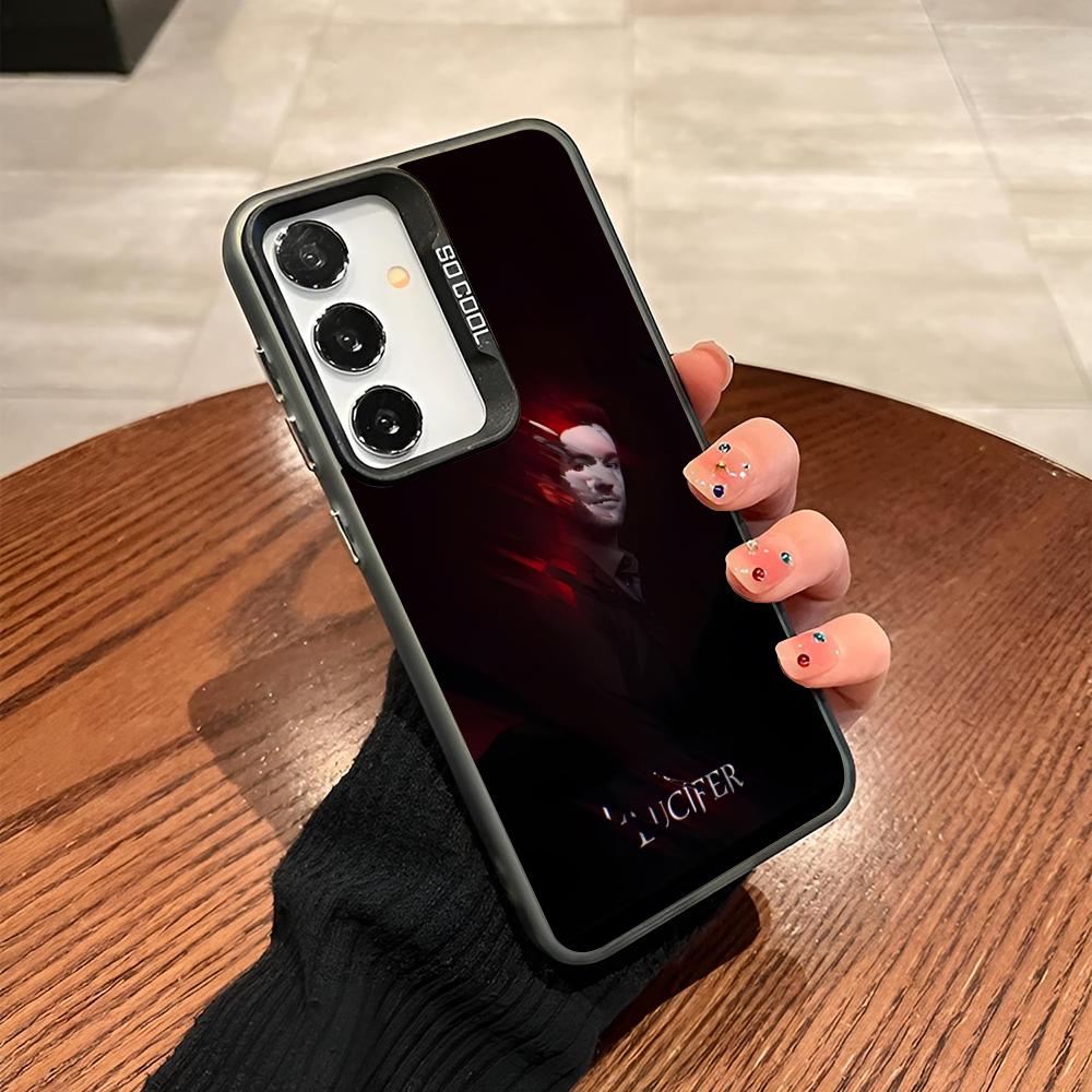 Чехол для телефона Lucifer Сериал Для Samsung Galaxy S24 S23 S22 S21 S20 Note20 Ultra Plus Fe цветной серебристый