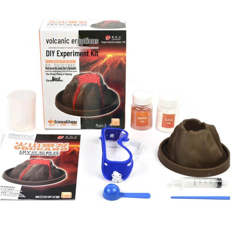 Детский творческий научный DIY игрушка-эксперимент «Вулкан»