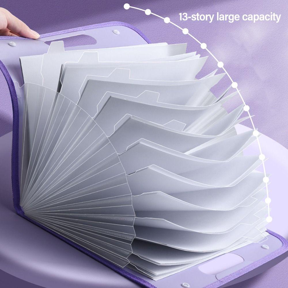 Pockets Waterproof Portfolio Document Bag A4 File Folder File Organizer Test Paper Storage Folder