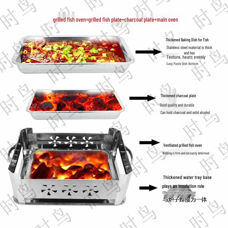 Shimao Pull-Out Charcoal BBQ Grill