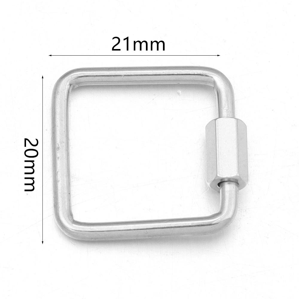 2pcs/lot Stainless Steel Screw Clasps Oval Heart Shape Carabiner Lock Clasp For Jewelry Connector Fastener DIY Keychain Supplies