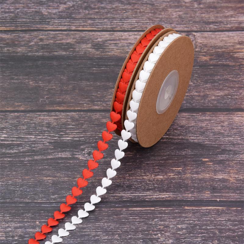 8 мм/5 м рулон классической ленты с волной и ленточкой в виде букета, декоративная лента с персиковым сердцем, набор из маленьких рулонов