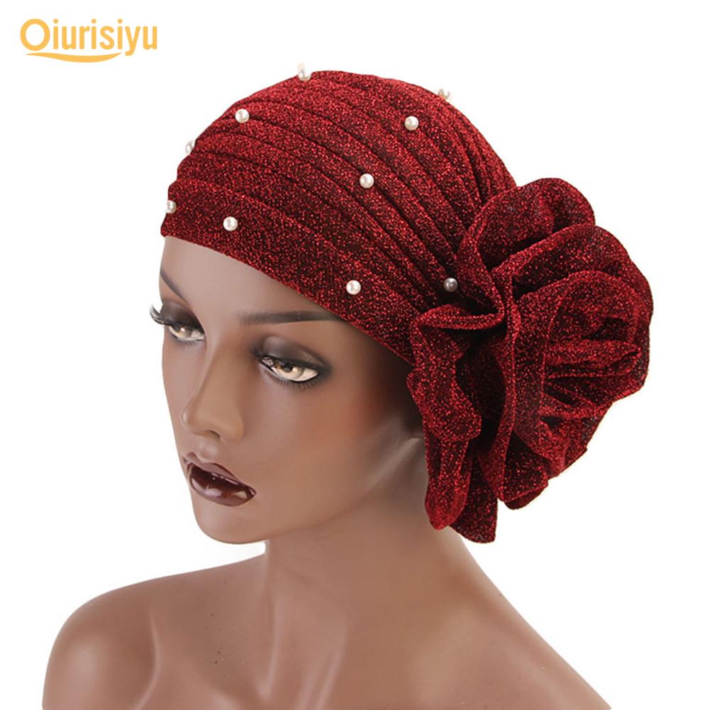 Искусственный жемчуг Декор Большой цветок Женская эластичная шляпа