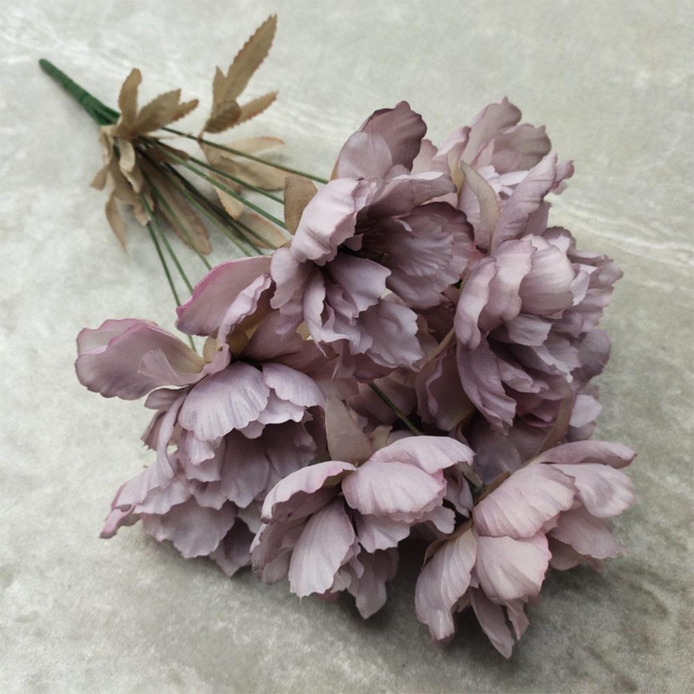 9 Голов Реалистичные Цветы Многоцветный Симуляция Цветочный Букет Домашний Декор