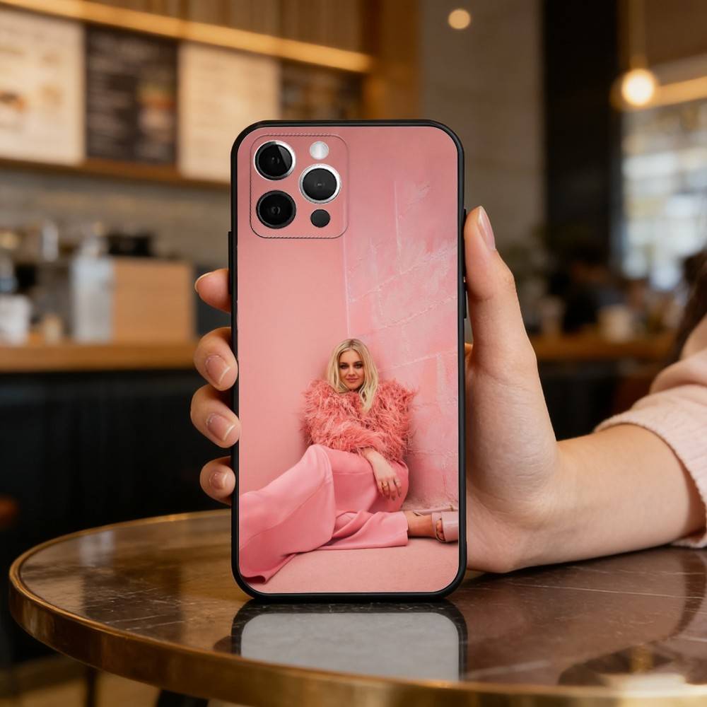 COOL K-Kelsea Ballerini Phone Case For iPhone 17,16,15,14,13,12,11 Plus,Pro Max,Soft Silicone Black Cover