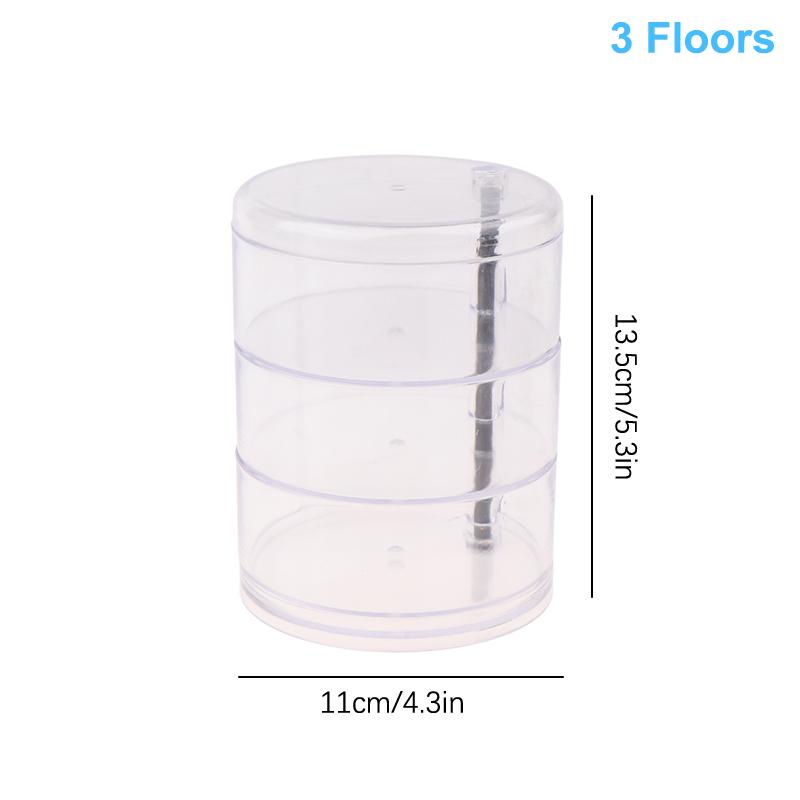Transparent Storage Box Dust Proof And Waterproof Large Capacity Rotatable Jewelry Hairpin Jewelry Cosmetics Storage Box