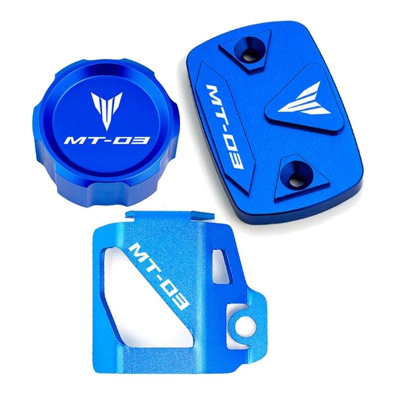 Для Yamaha MT03 2022 MT-03 2015- Мотоциклетные аксессуары Крышки бачков тормозной жидкости переднего и заднего тормоза Крышка масла Защита