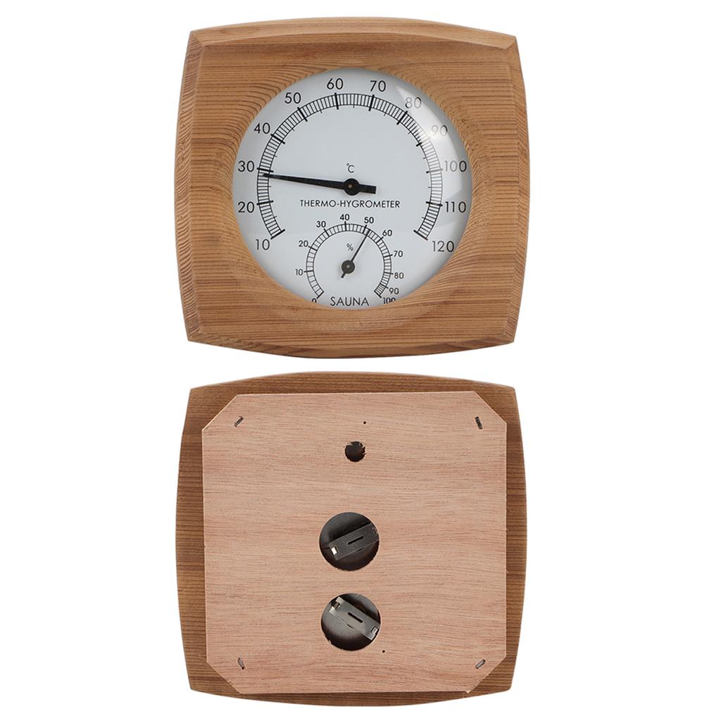 2?In?1 Indoor Wood Thermo?Hygrometer Thermometer Hygrometer Steam Room Sauna Room Accessories