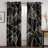 3D Marble Print Black&Gold Blackout Curtain High Shading Window Curtains for Living Room Luxury Bedroom Decor Drapes New Style