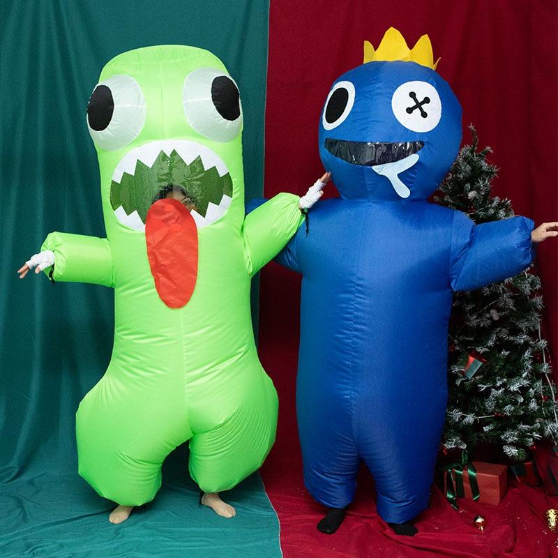Сад Банбана Костюм Косплей Хэллоуин Карнавал Надувной Талисман Синий Зеленый Монстр