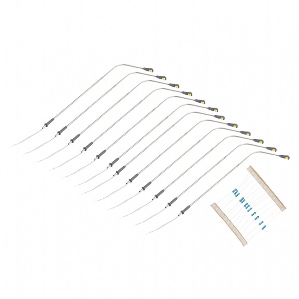 Фонарь для поезда, фонарный столб, теплые белые светодиоды, металл, масштаб 1:75 уличных фонарей с одной головкой